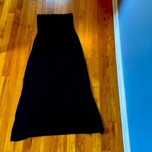 Willi Smith long cotton black skirt- small